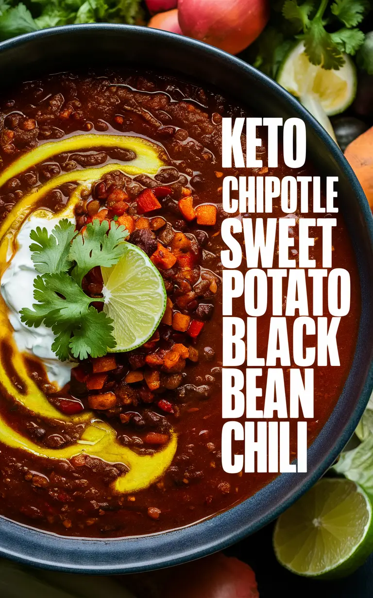 Keto chili recipe, Vegetarian chili recipe, Sweet potato chili, Black bean chili, Chipotle chili