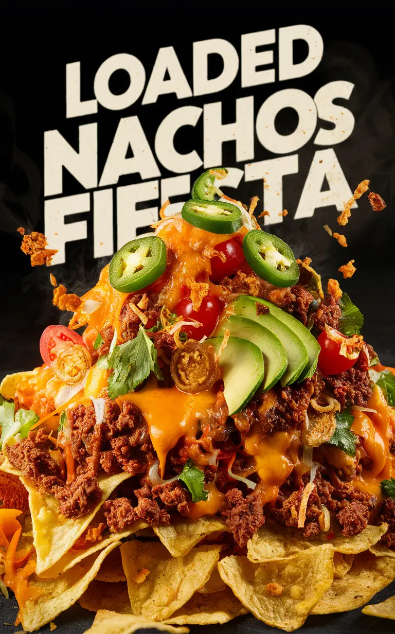 Nachos Supreme, Mexican Nacho Platter, Loaded Nachos Tray, Ultimate Nacho Feast, Gourmet Nachos Platter