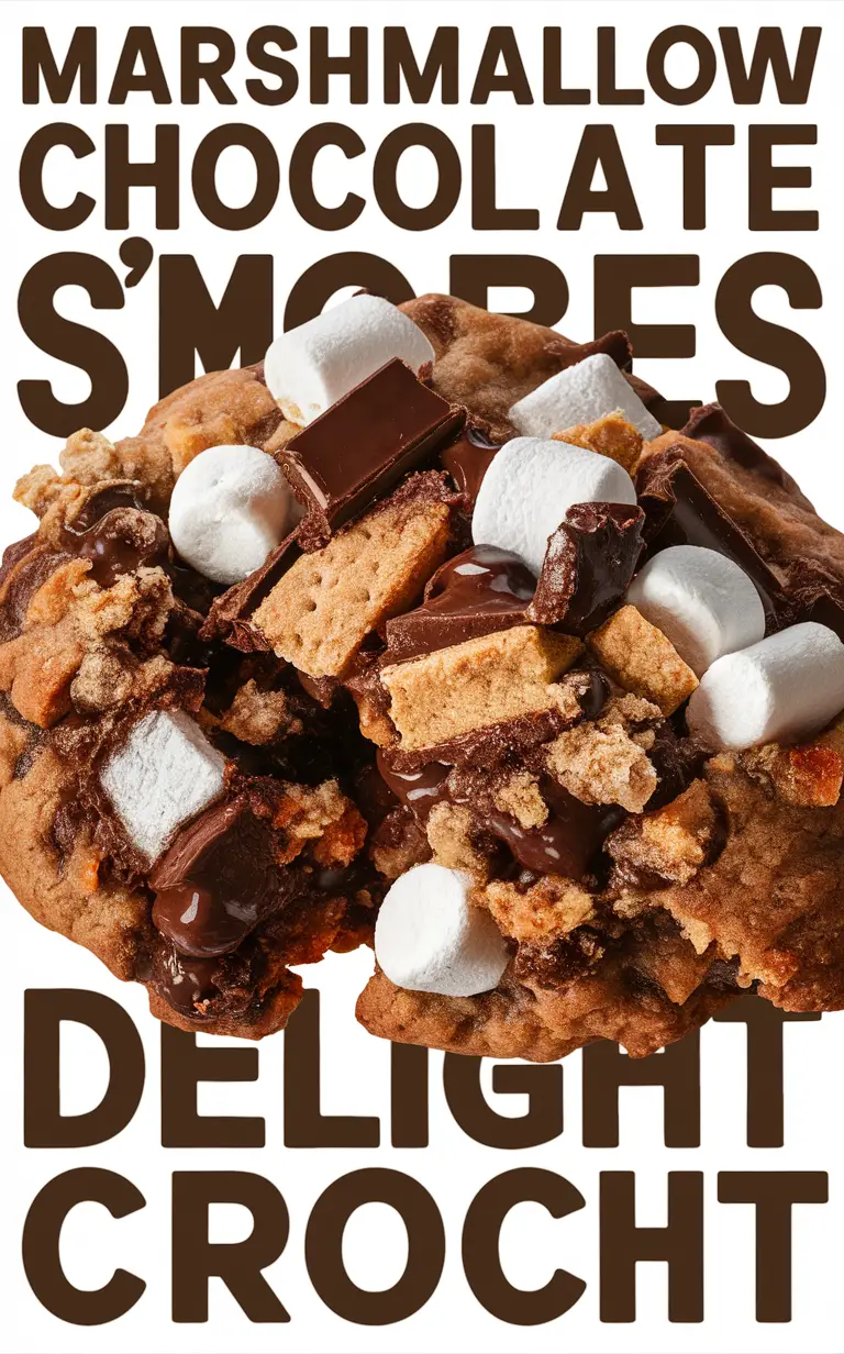 S'mores cookies, Chocolate marshmallow treats, Gourmet s'mores dessert, Decadent marshmallow cookies, Rich chocolate indulgence