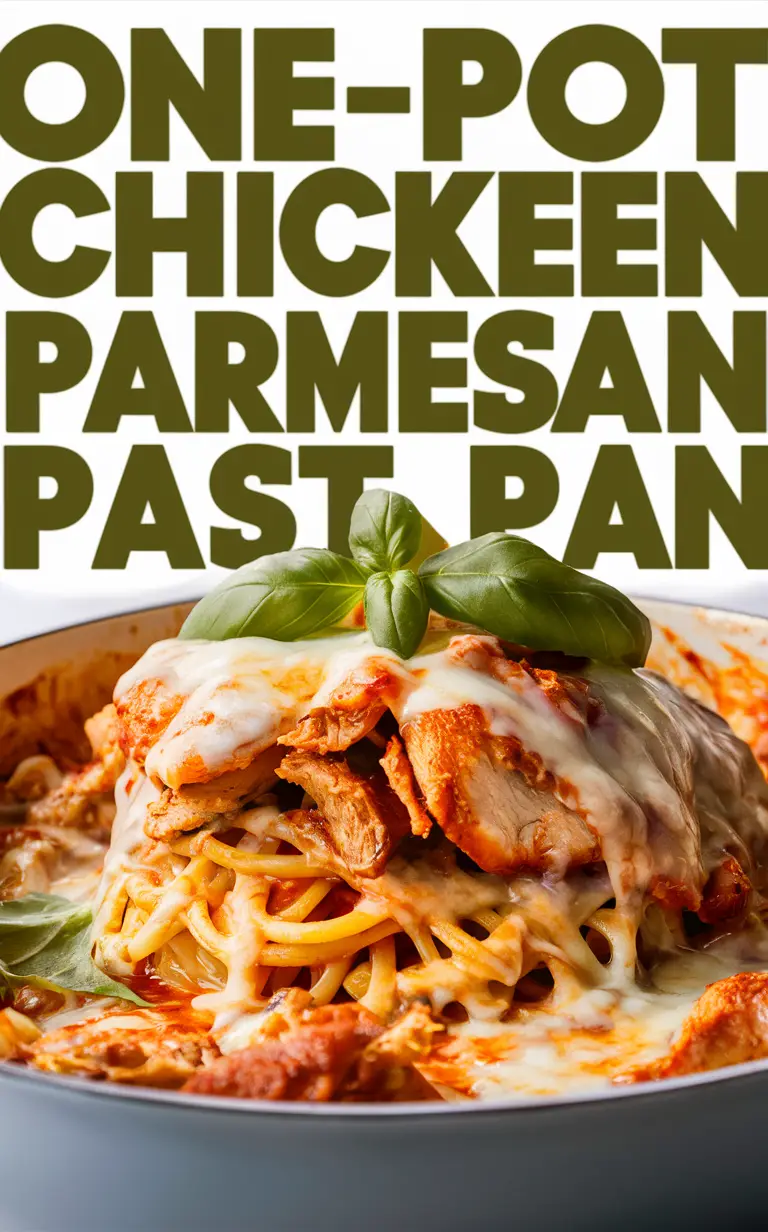 chicken Parmesan recipe, easy pasta recipe, one pot meal, Italian chicken dish, savory pasta dish