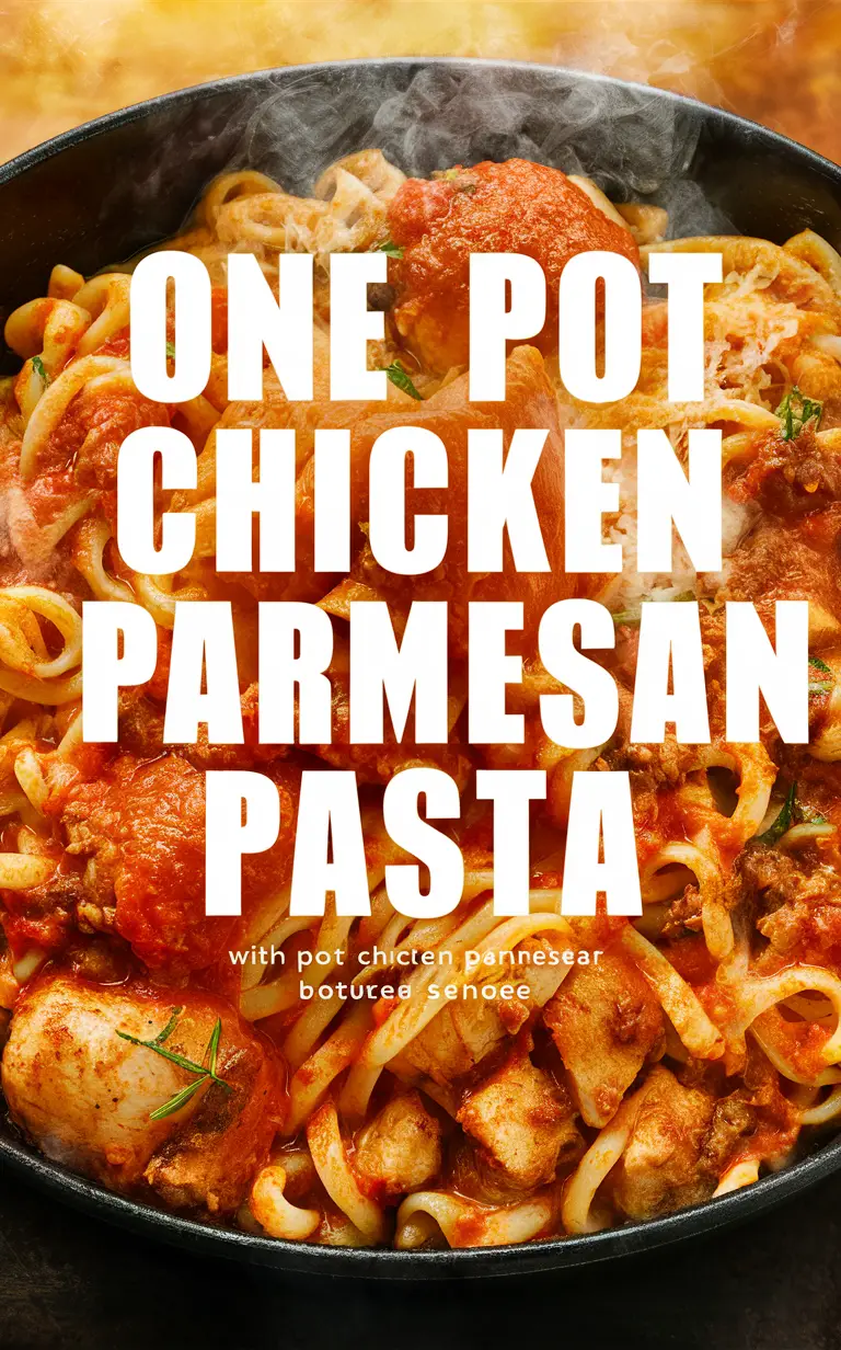 chicken Parmesan recipe, easy pasta recipe, one pot meal, Italian chicken dish, savory pasta dish