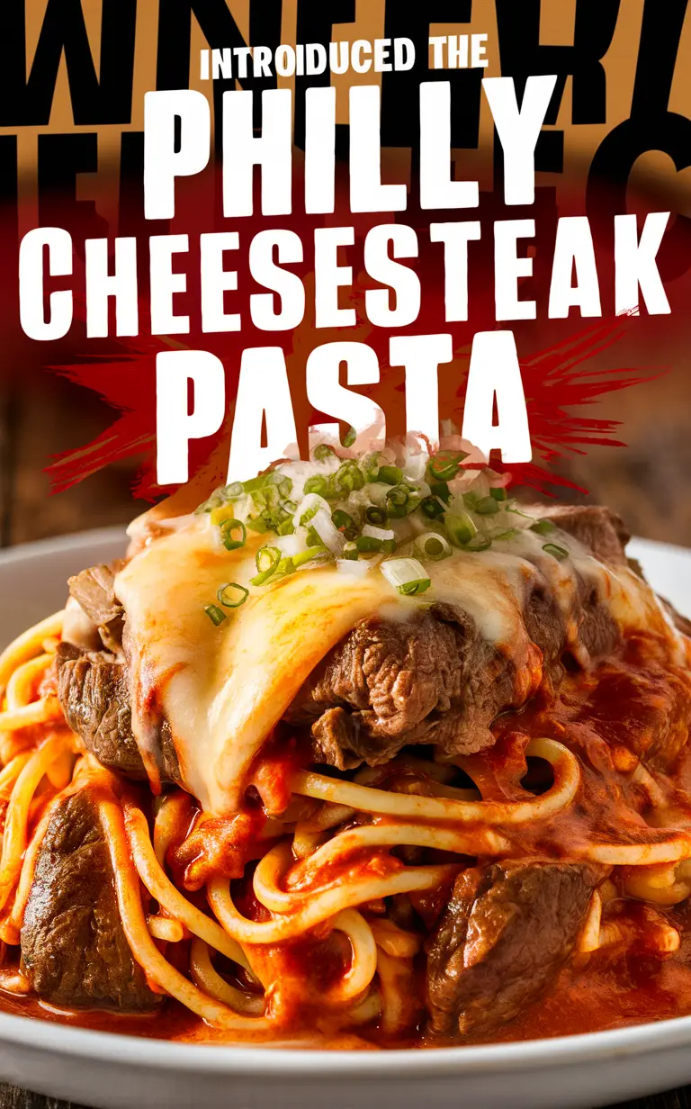 Philly Cheesesteak Pasta, Cheesesteak Pasta Recipe, Best Cheesesteak Pasta, Homemade Cheesesteak Pasta, Philly Cheesesteak Pasta Dish