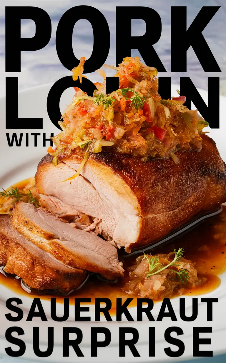 Pork Loin Recipe, Sauerkraut Dish, Pork Loin with Sauerkraut, Tangy Pork Loin, Sauerkraut Surprise