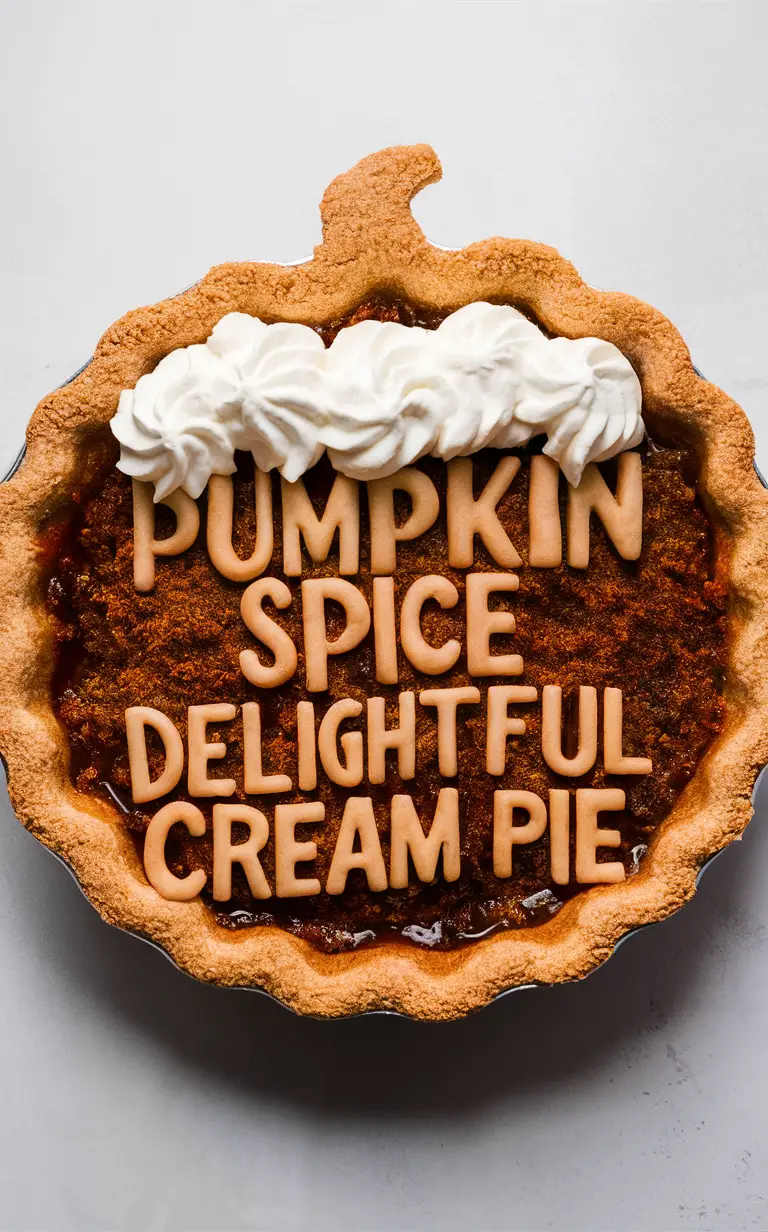 Pumpkin spice pie, Autumn cream pie, Thanksgiving dessert, Delicious pumpkin pie, Fall baking recipe