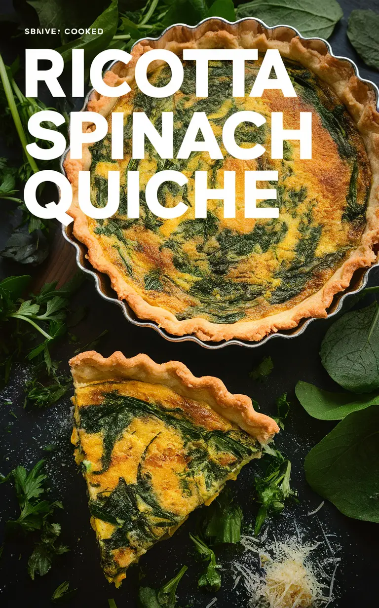 Spinach and ricotta quiche, Quiche recipes, Easy quiche recipe, Ricotta quiche filling, Vegetarian quiche