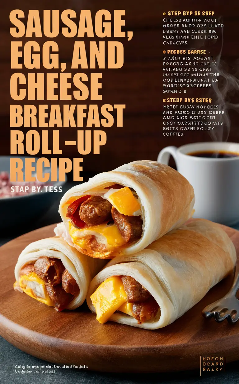 Breakfast recipe, breakfast idea, breakfast roll-up, morning meal, homemade breakfast