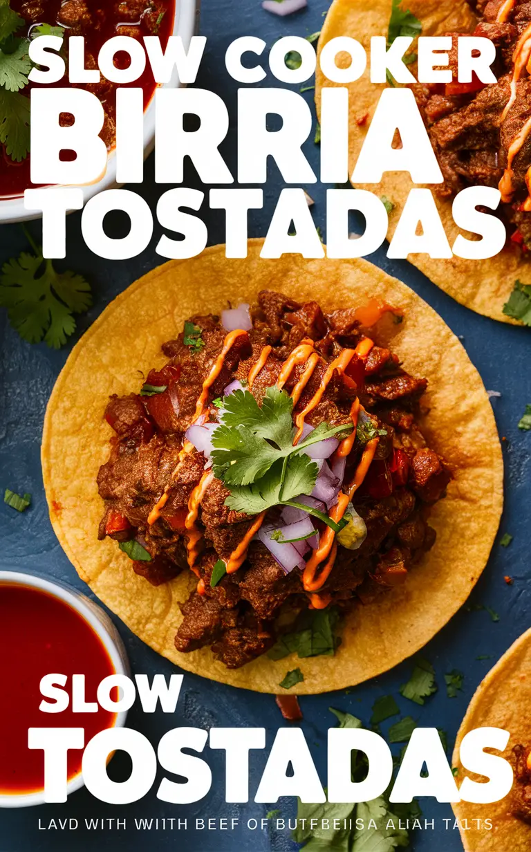 Slow Cooker Birria Tostadas, Authentic Birria Recipe, Mexican Birria Tacos, Beef Birria Stew, Birria Consomme