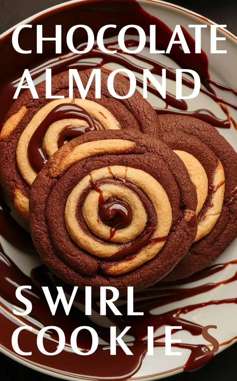 Stunning Chocolate Almond Swirl Cookies, Gourmet Chocolate Almond Cookies, Best Almond Swirl Cookie Recipe, Chocolate Almond Swirl Desserts, Delicious Chocolate Almond Cookies