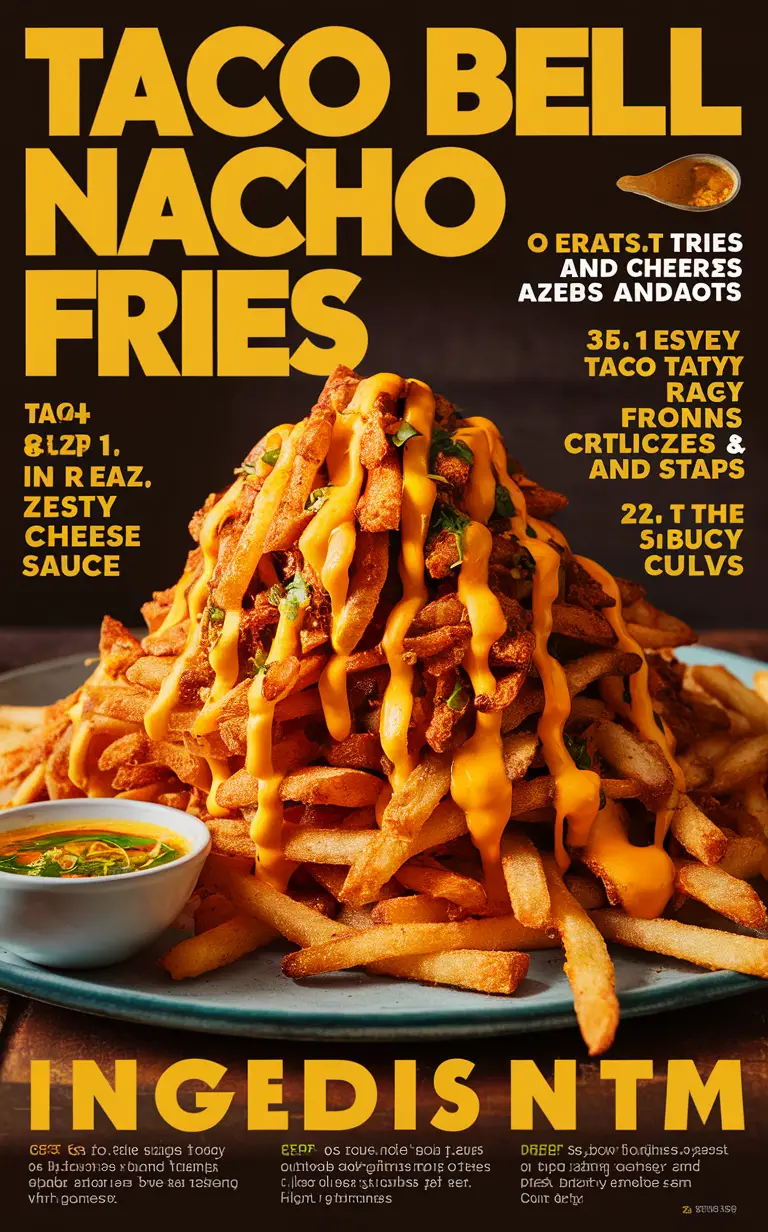 Taco Bell Nacho Fries, Nacho Fries recipe, Homemade Nacho Fries, Nacho Fries ingredients, Nacho Fries seasoning