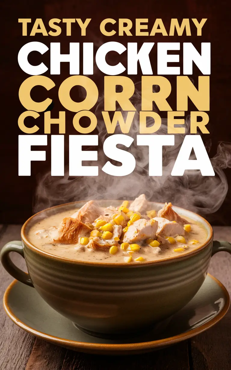 Creamy chicken soup, Corn chowder recipe, Chicken and corn chowder, Fiesta chicken soup, Corn chowder with chicken