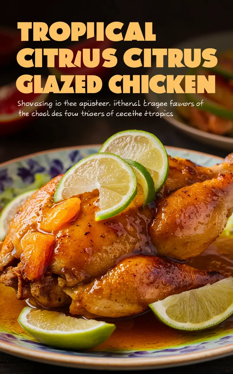 Citrus glazed chicken, Citrus chicken recipe, Citrus glazed chicken thighs, Tropical chicken recipes, Citrus glazed chicken breast