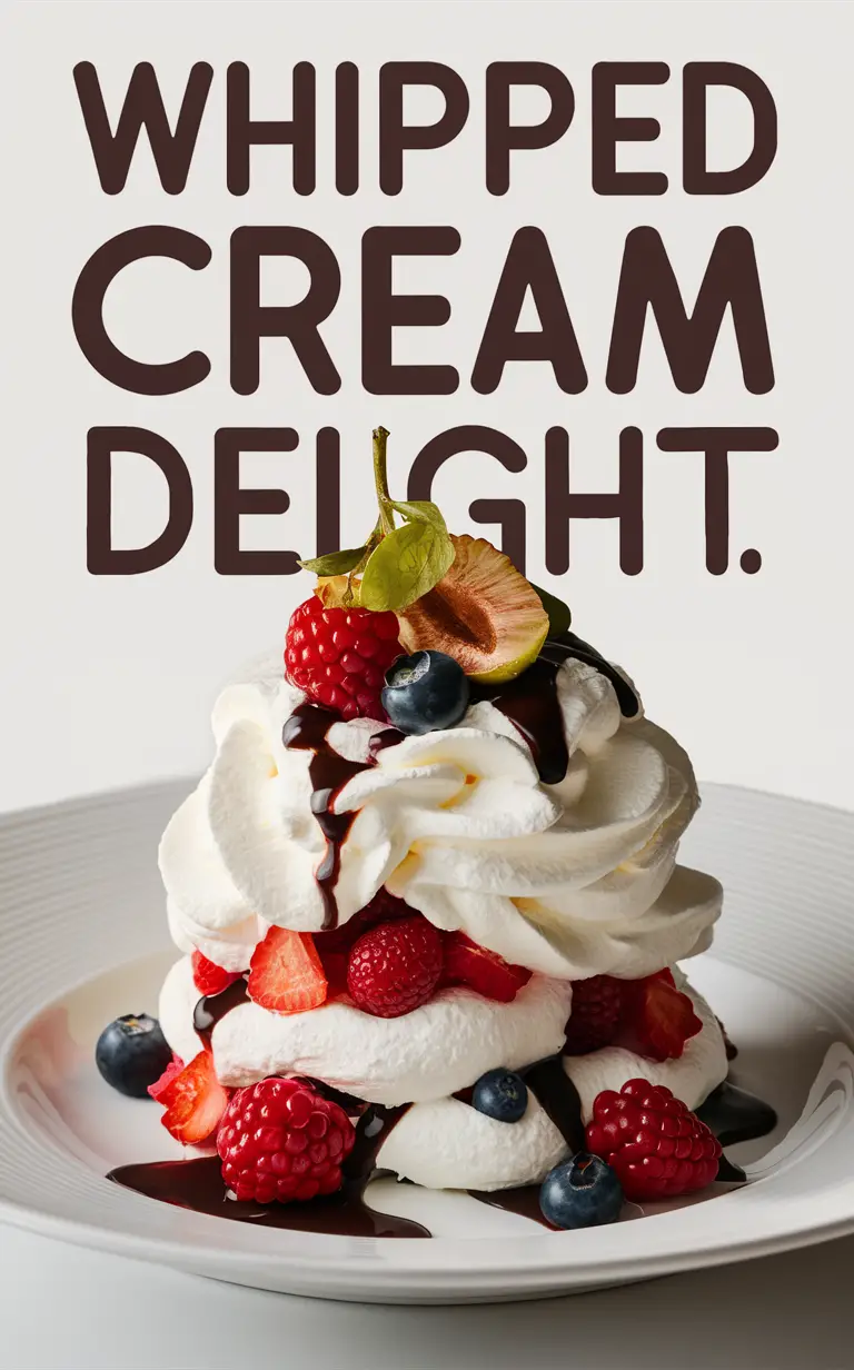 Whipped Cream Dessert, Dreamy Dessert, Delicious Dessert, Creamy Treat, Gourmet Dessert