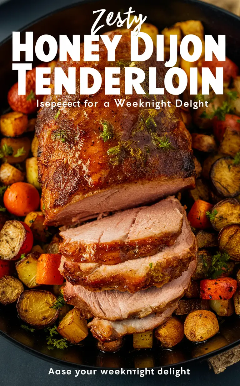 Honey Dijon Pork Tenderloin, Pork Tenderloin Recipe, Pork Tenderloin Marinade, Easy Pork Tenderloin, Delicious Pork Tenderloin