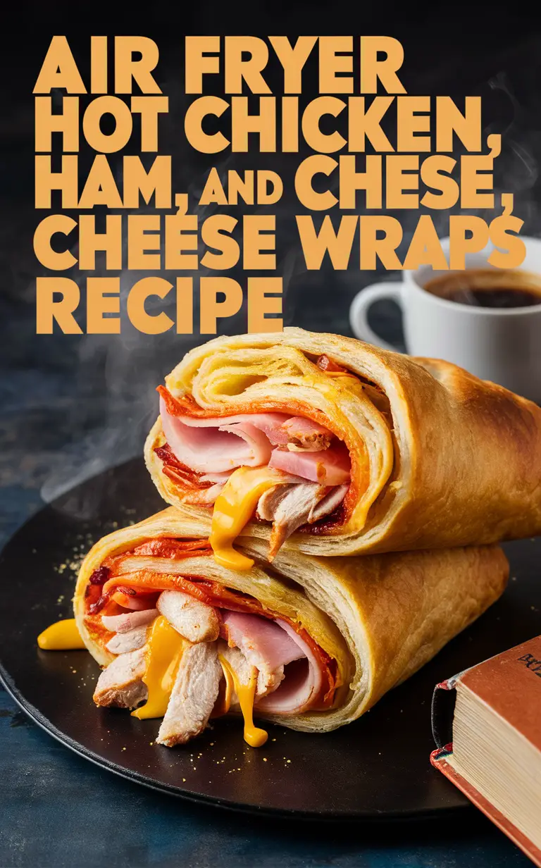 Air Fryer Chicken Wraps, Chicken Hot Wraps, Air Fryer Cheese Wraps, Cheese Hot Wraps, Ham Hot Wraps