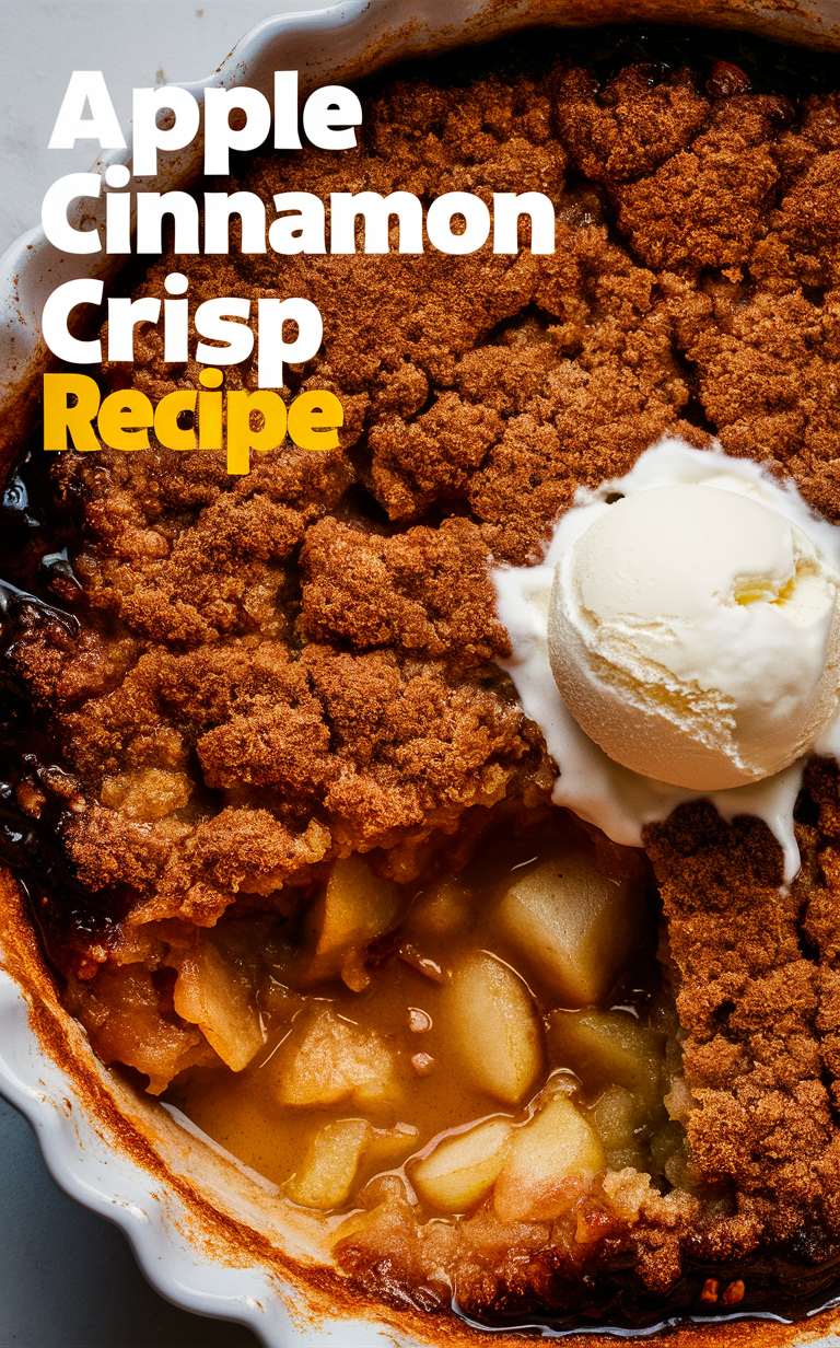 Apple crisp recipe, Cinnamon apple dessert, Baked apple dessert, Easy apple crisp, Apple dessert recipe