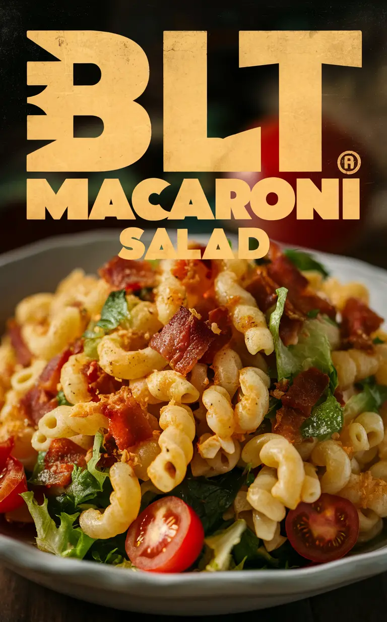 Macaroni Salad Recipe, Easy BLT Salad, Bacon Macaroni Pasta, BLT Pasta Salad, Creamy BLT Macaroni Salad