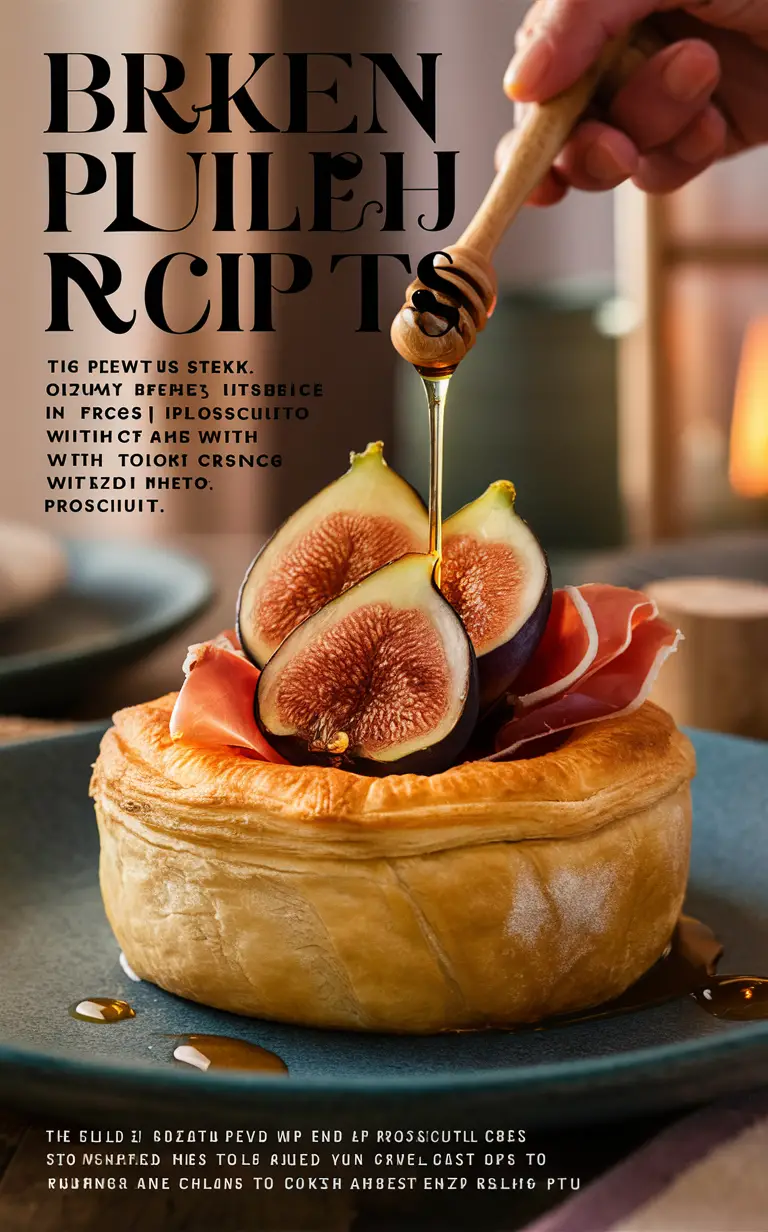 Baked Brie Recipe, Puff Pastry Appetizer, Honey Fig Cheese, Gourmet Baked Brie, Puff Pastry Cheese Bake