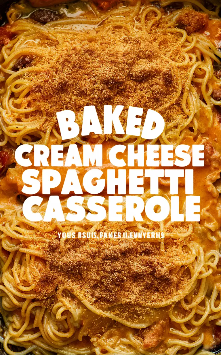 Baked Cream Cheese Spaghetti Casserole, Creamy Baked Spaghetti, Cheesy Spaghetti Casserole, Baked Cream Cheese Pasta, Creamy Baked Cheese Casserole