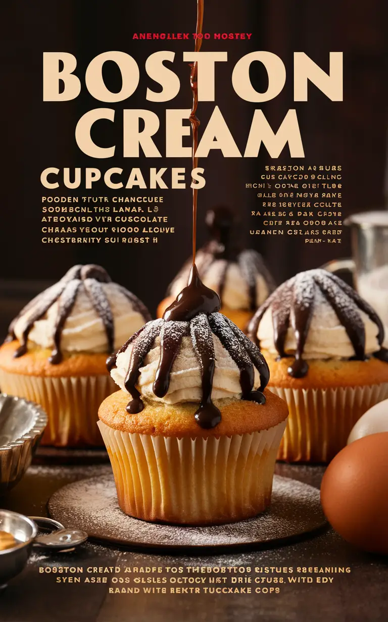 Boston Cream Cupcakes, Boston Cream Cupcake Recipe, Cupcake Fillings, Cupcake Decorations, Cream-filled Cupcakes