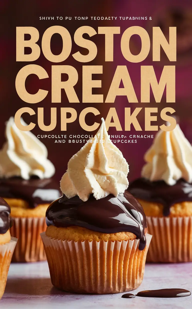 Boston Cream Cupcakes, Boston Cream Cupcake Recipe, Cupcake Fillings, Cupcake Decorations, Cream-filled Cupcakes