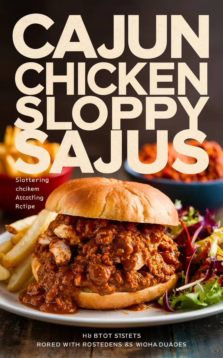 Cajun Chicken Sloppy Joes, Chicken Sloppy Joes recipe, Cajun Chicken recipe, Cajun Joes, Spicy Chicken Joes