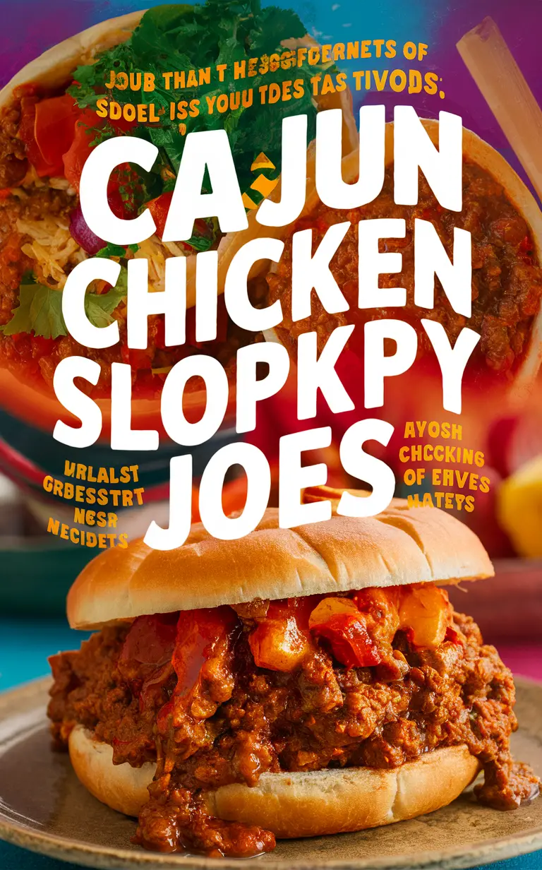 Cajun Chicken Sloppy Joes, Chicken Sloppy Joes recipe, Cajun Chicken recipe, Cajun Joes, Spicy Chicken Joes