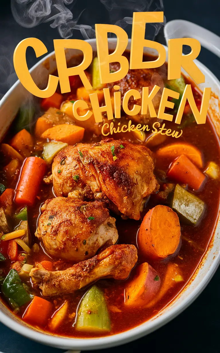 Caribbean stew recipe, Chicken stew ingredients, Fusion stew dish, Caribbean cuisine stew, Homemade chicken stew