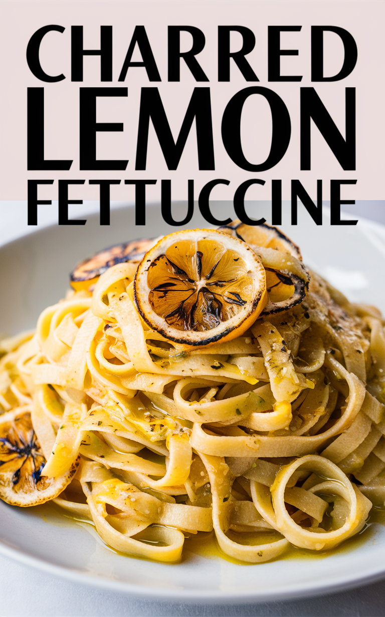 Charred Lemon Fettucine, 
Garlic Oil Pasta, 
Lemon Garlic Noodles, 
Citrus Pasta Recipe, 
Lemon Flavored Linguine