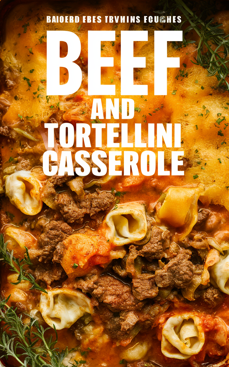 Beef casserole, Cheesy tortellini casserole, Casserole recipe, Cheesy beef recipe, Tortellini bake