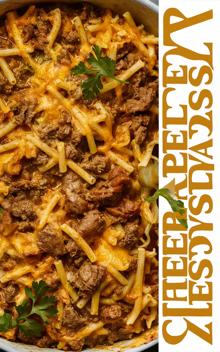 Cheesy beef casserole, beef and cheese pasta, baked beef pasta, creamy cheese beef casserole, cheesy pasta bake