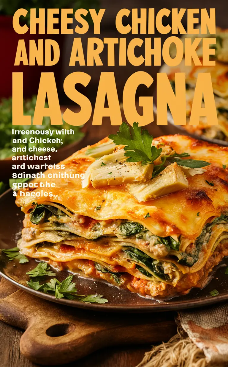 Cheesy Chicken Lasagna, Spinach Artichoke Lasagna, Chicken Spinach Lasagna, Artichoke Chicken Lasagna, Cheesy Spinach Lasagna