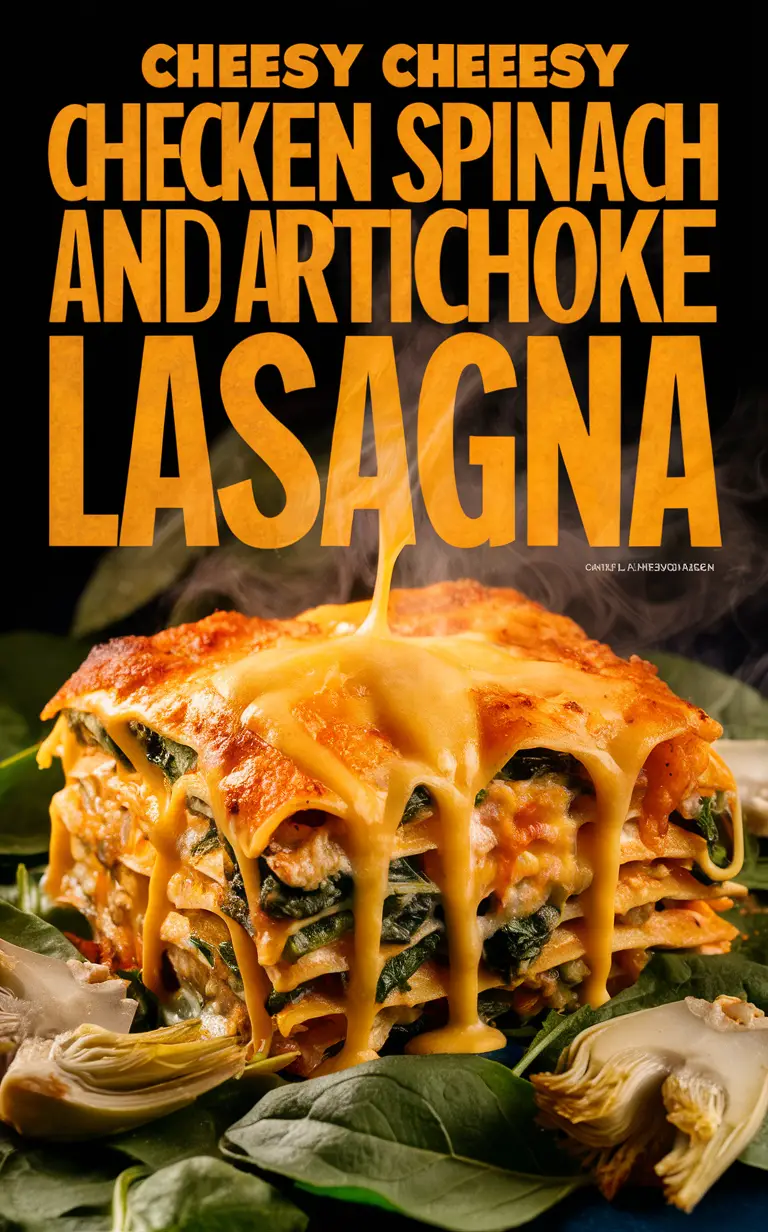 Cheesy Chicken Lasagna, Spinach Artichoke Lasagna, Chicken Artichoke Lasagna, Cheesy Spinach Lasagna, Chicken Spinach Lasagna