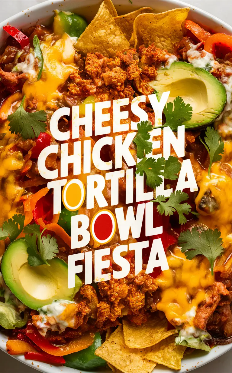 Chicken Tortilla Bowl, Cheesy Fiesta, Mexican food, Fiesta Bowl, Tortilla Salad