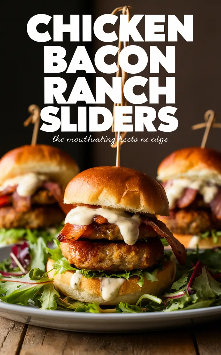 Chicken sliders, Bacon sliders, Ranch sliders, Bacon ranch sliders, Chicken bacon sliders