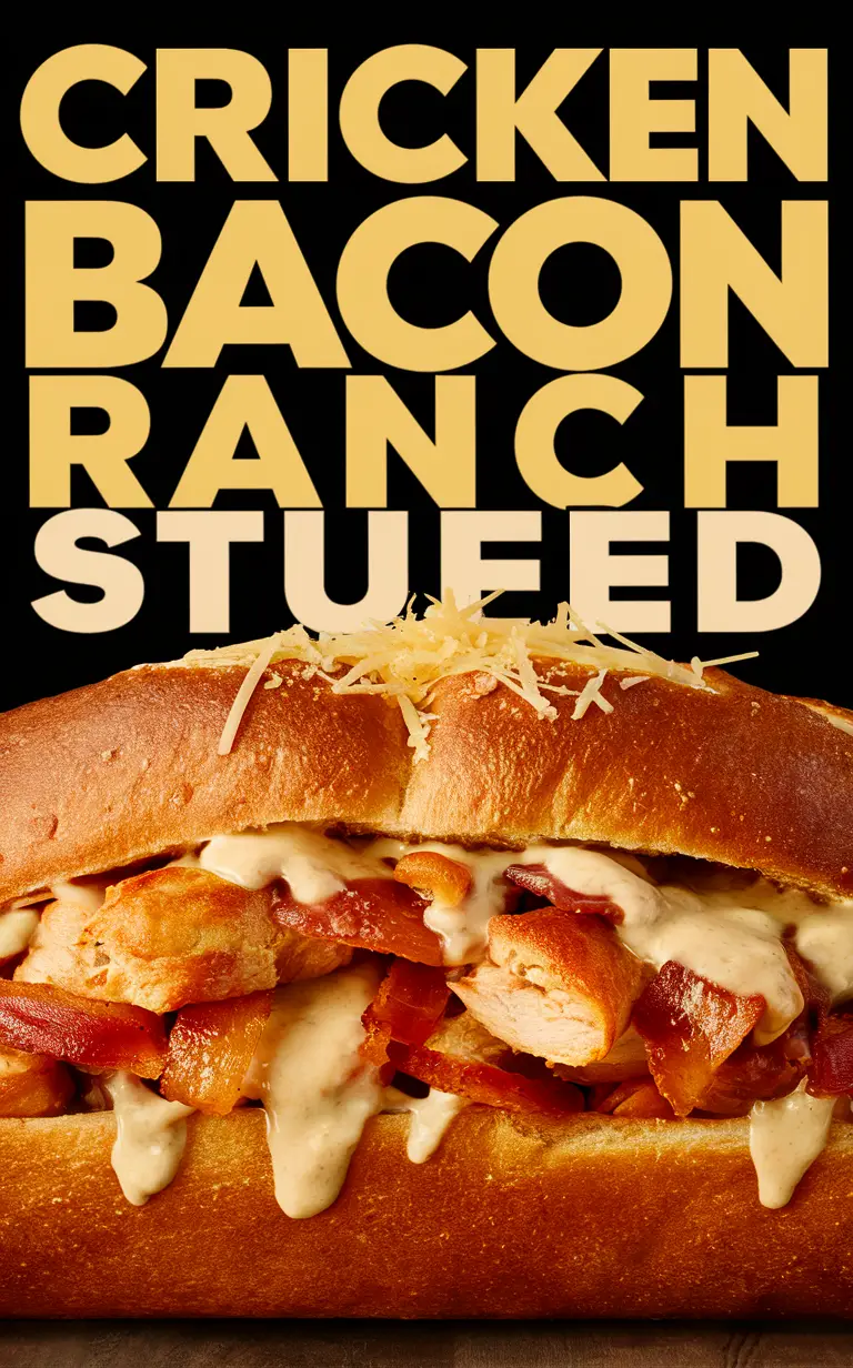 Bacon Ranch Chicken Stuffed Bread Chicken Stuffed Bread Recipe Chicken Bacon Ranch Stromboli Homemade Chicken Bacon Ranch Bread Bacon Ranch Chicken Roll-Ups