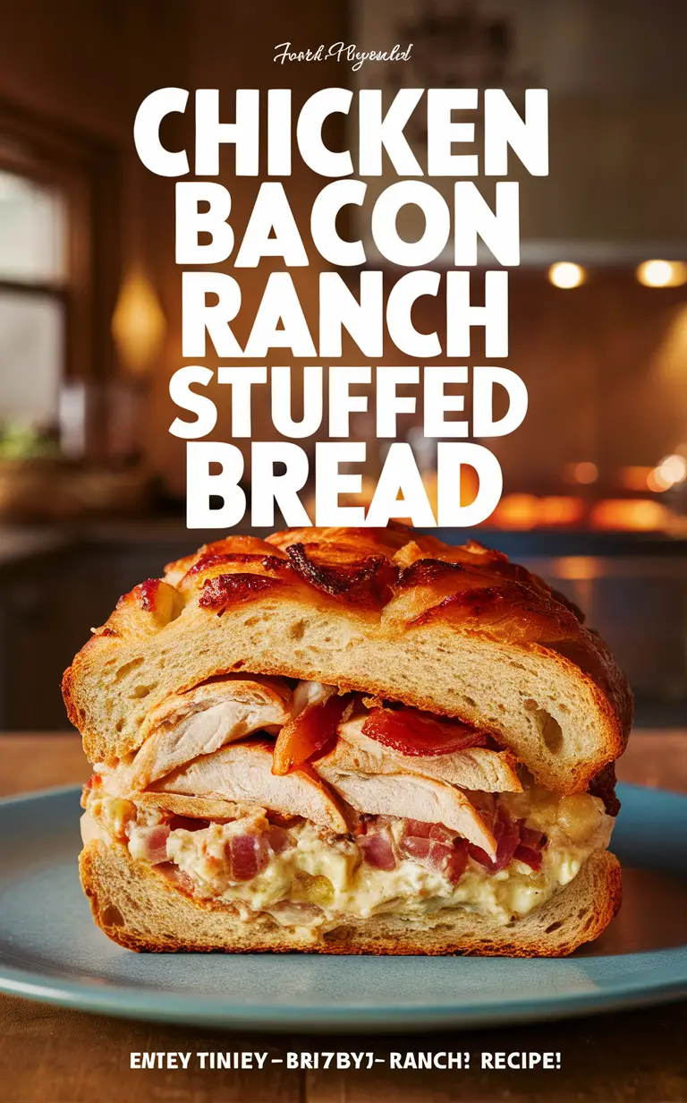 Bacon Ranch Chicken Stuffed Bread 
Chicken Stuffed Bread Recipe 
Chicken Bacon Ranch Stromboli 
Homemade Chicken Bacon Ranch Bread 
Bacon Ranch Chicken Roll-Ups