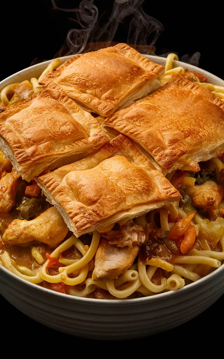 Chicken Pot Pie Pasta Recipe,, Easy Chicken Pot Pie, Homemade Chicken Pot Pie, Creamy Chicken Pot Pie, Chicken Bacon Pot Pie