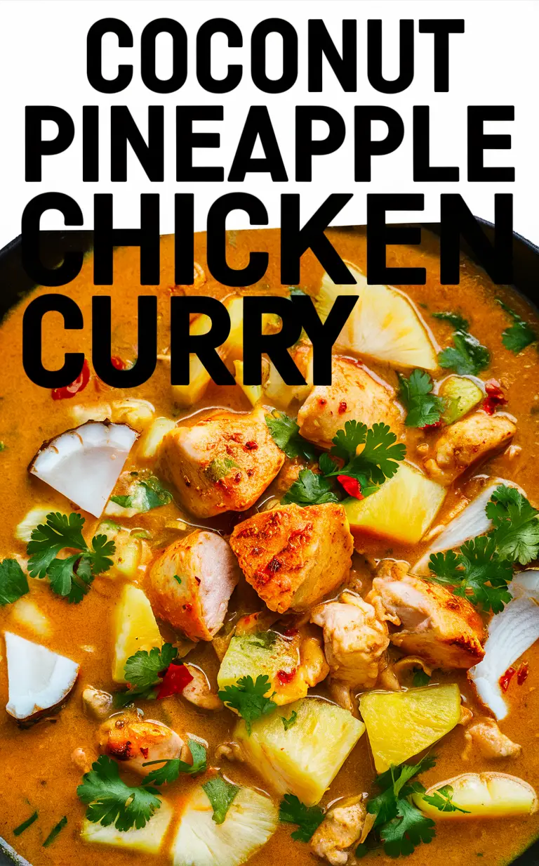 Coconut curry, Pineapple chicken, Curry recipe, Chicken curry, Coconut chicken