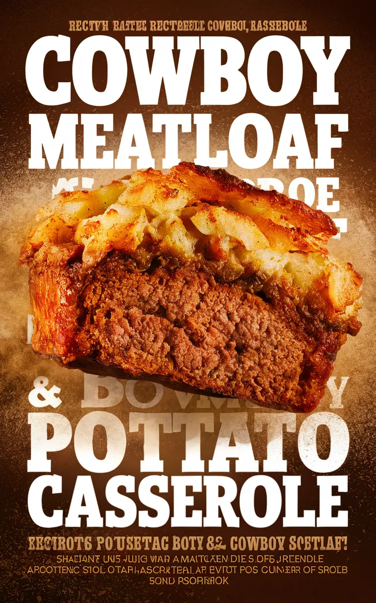 Cowboy meatloaf recipe, Potato casserole, Beef casserole, BBQ meatloaf, Western comfort food