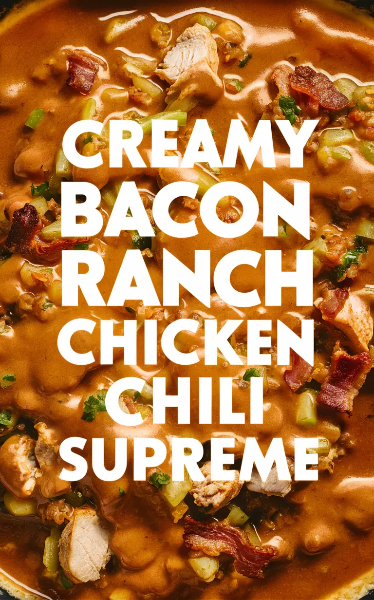 Creamy Chicken Chili, Bacon Ranch Chicken, Chicken Chili Supreme, Creamy Bacon Chili, Ranch Chicken Chili