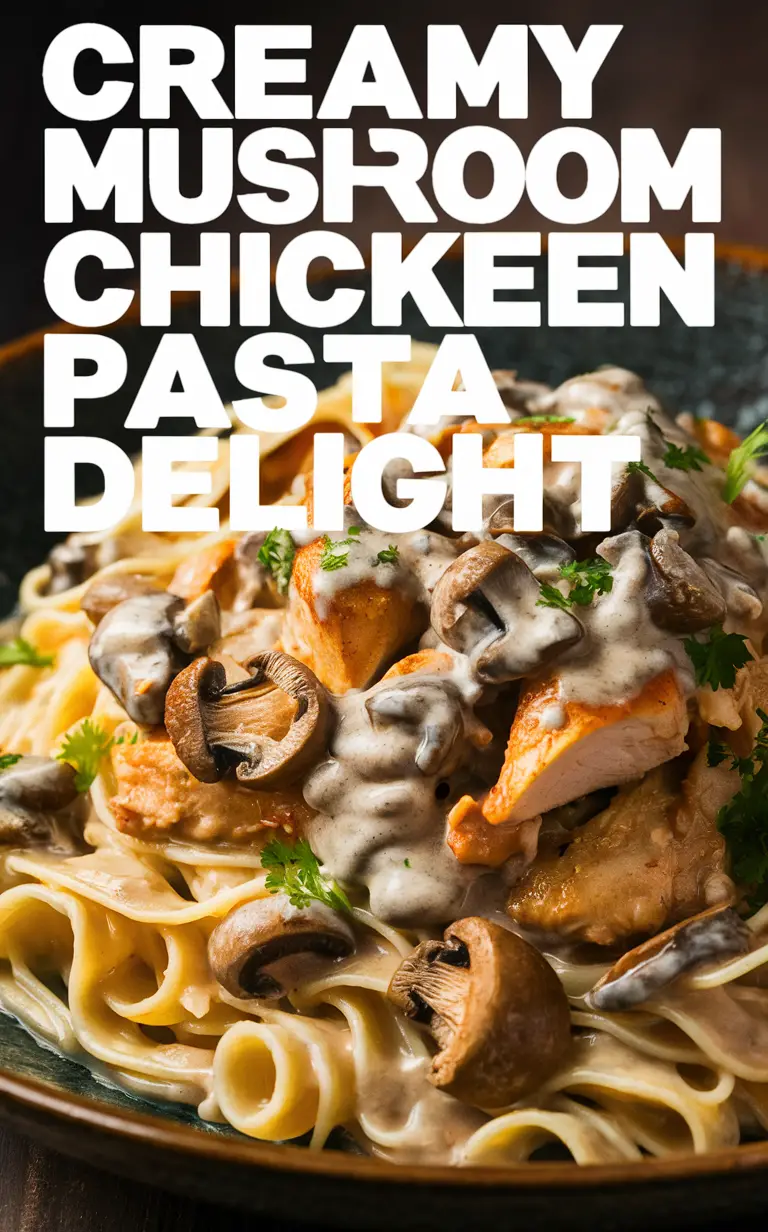 Chicken Alfredo Pasta, Creamy Mushroom Sauce, Gourmet Pasta Dishes, Delicious Pasta Recipes, Homemade Pasta Dinner