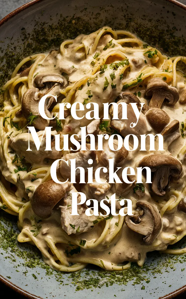 Chicken Alfredo Pasta, Creamy Mushroom Sauce, Gourmet Pasta Dishes, Delicious Pasta Recipes, Homemade Pasta Dinner