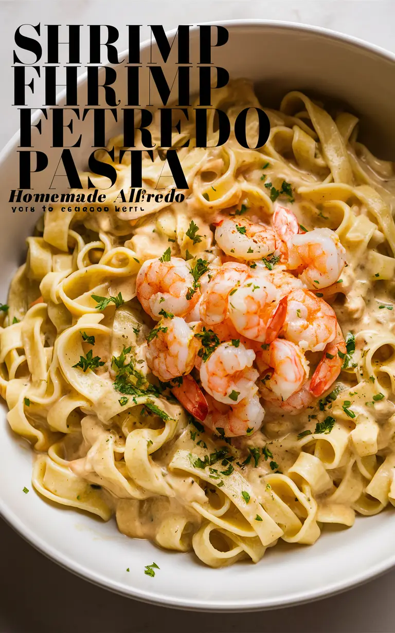 Shrimp fettuccine alfredo, Creamy pasta recipe, Homemade fettuccine alfredo, Delicious shrimp fettuccine, Creamy alfredo sauce recipe