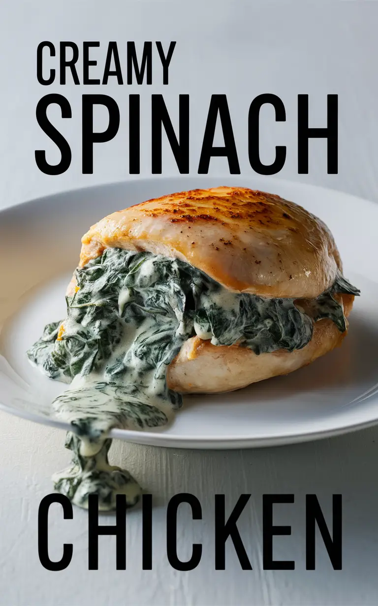 Spinach-stuffed chicken, Creamy chicken recipe, Stuffed chicken breast, Stuffed chicken recipe, Creamy spinach chicken