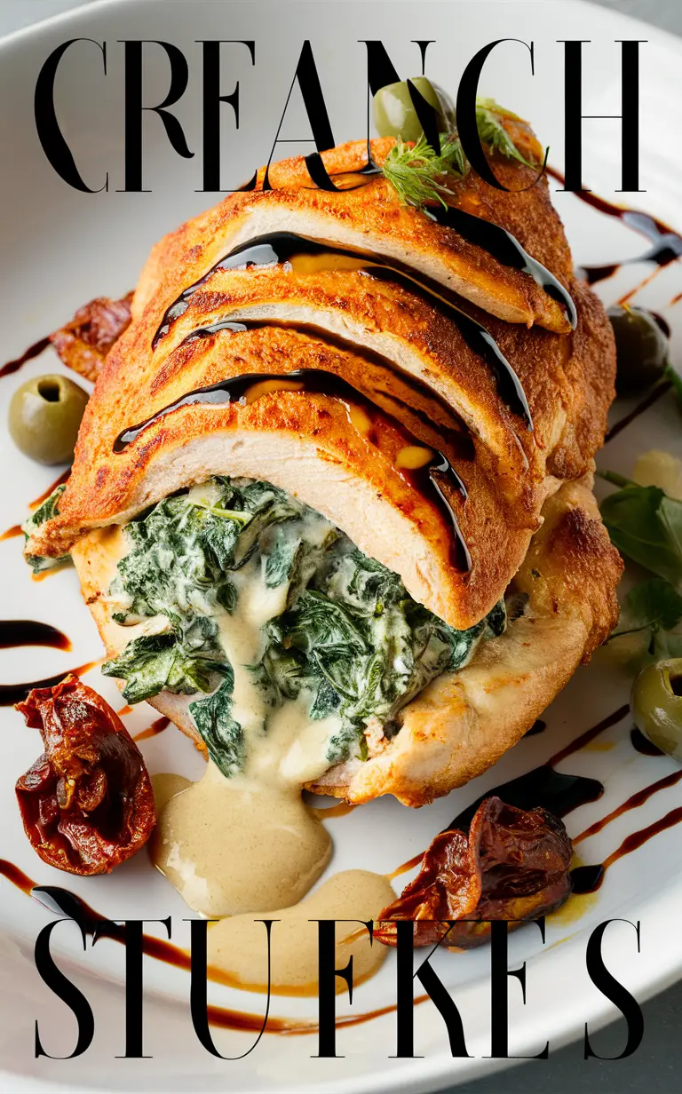 Spinach-stuffed chicken, Creamy chicken recipe, Stuffed chicken breast, Stuffed chicken recipe, Creamy spinach chicken