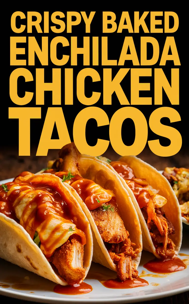 Baked chicken tacos, Enchilada chicken, Crispy tacos, Enchilada recipe, Chicken enchilada