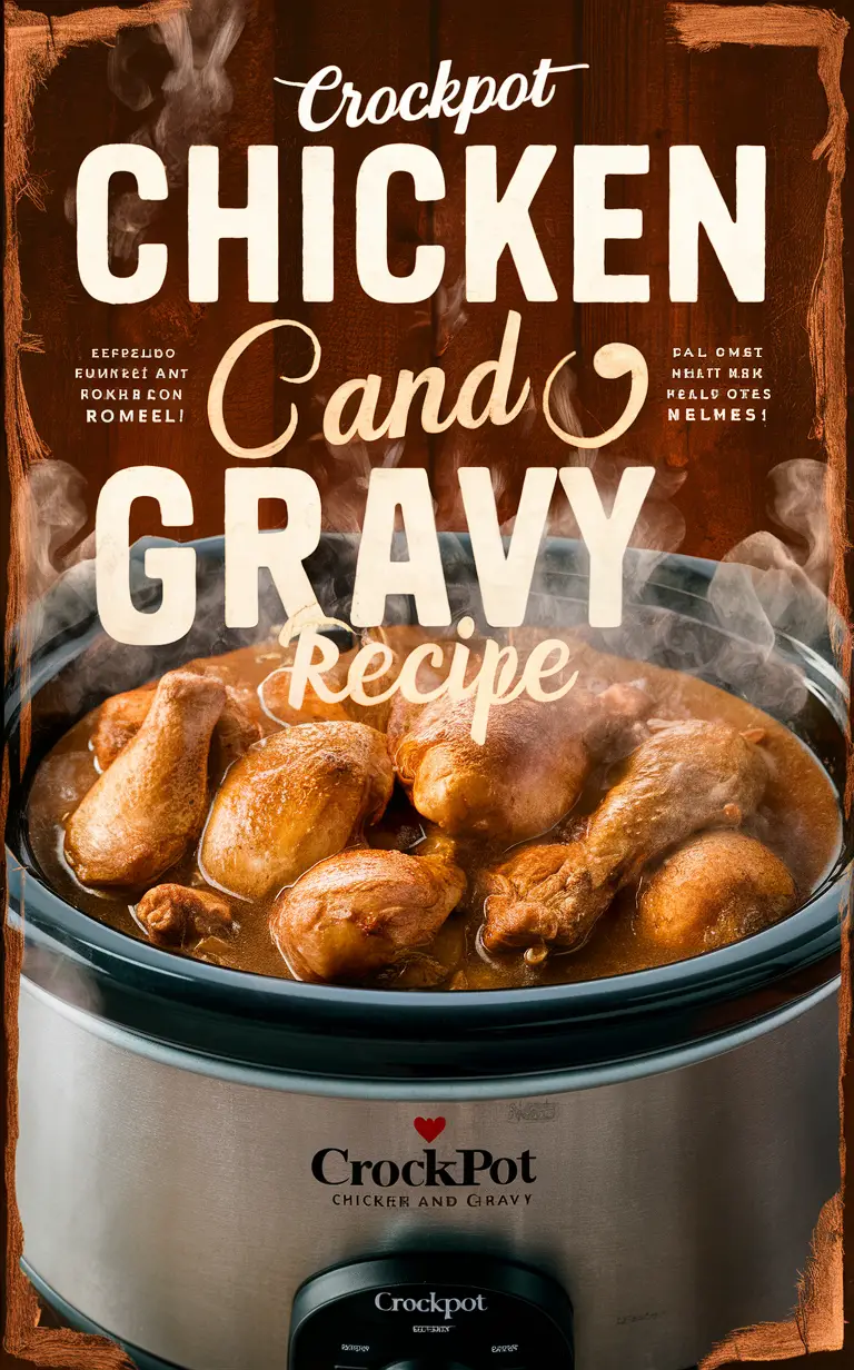 Crockpot chicken recipe, Slow cooker chicken, Chicken gravy recipe, Crockpot chicken and gravy, Easy chicken dinner