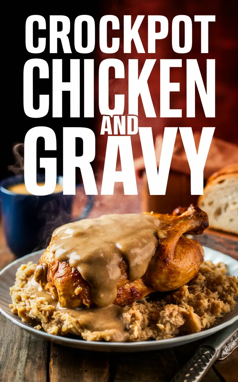 Crockpot chicken recipe, Slow cooker chicken, Chicken gravy recipe, Crockpot chicken and gravy, Easy chicken dinner