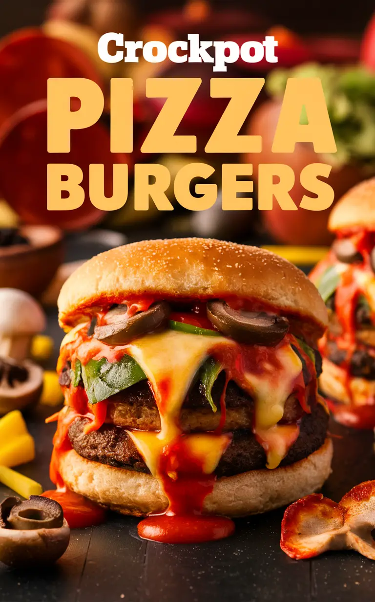 Crockpot pizza burgers, slow cooker pizza burgers, easy pizza burgers, delicious crockpot pizza burgers, homemade pizza burgers