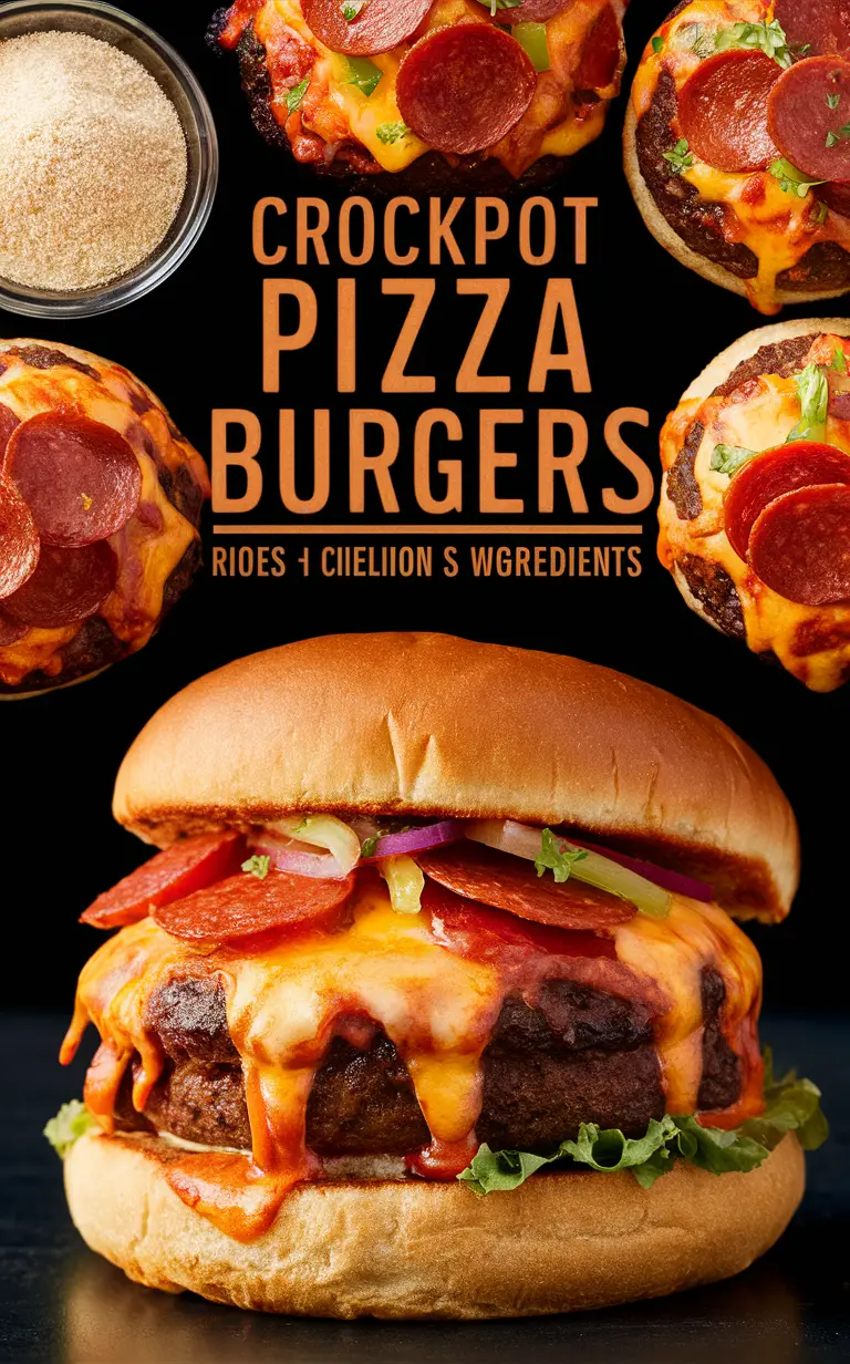 Crockpot pizza burgers, slow cooker pizza burgers, easy pizza burgers, delicious crockpot pizza burgers, homemade pizza burgers